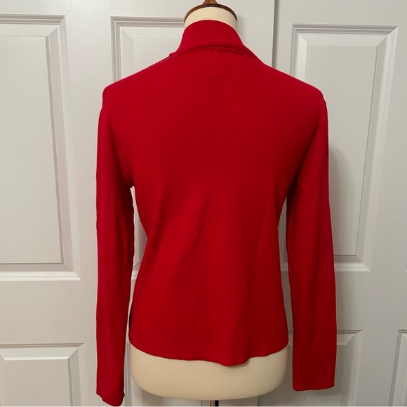 Calvin Klein Red Holiday Cut Out Sweater - Picture 3 of 4